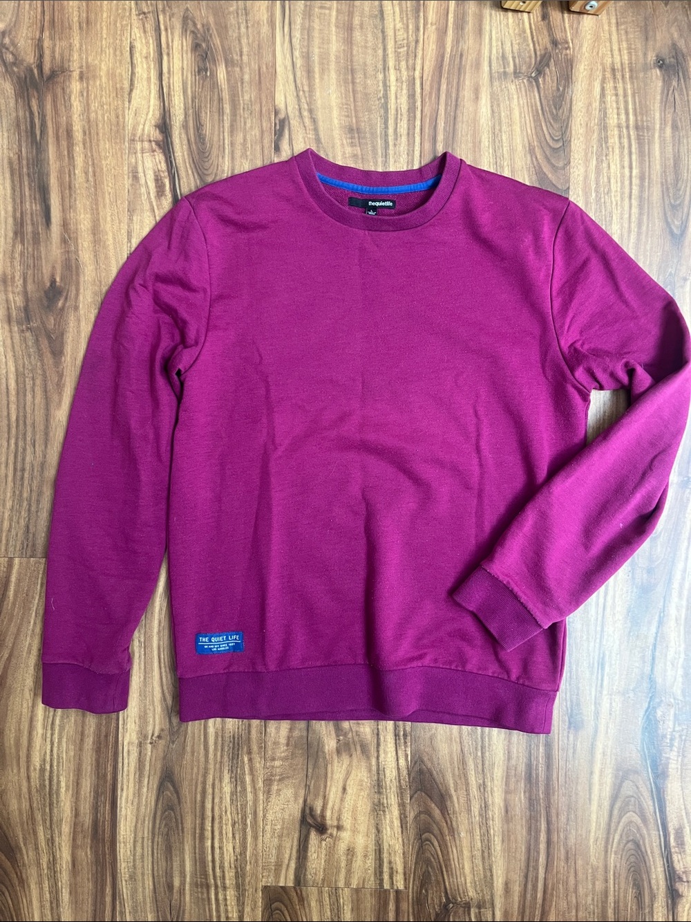Casual Crewneck Sweater in Berry